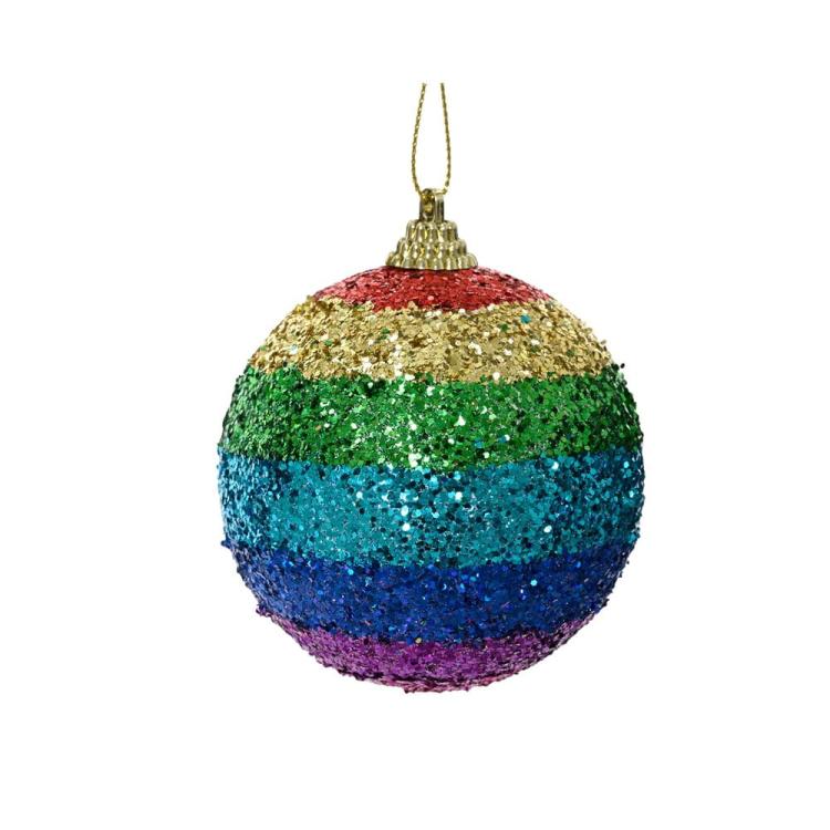 Bombka piankowa kolorowa, tęczowa 8cm